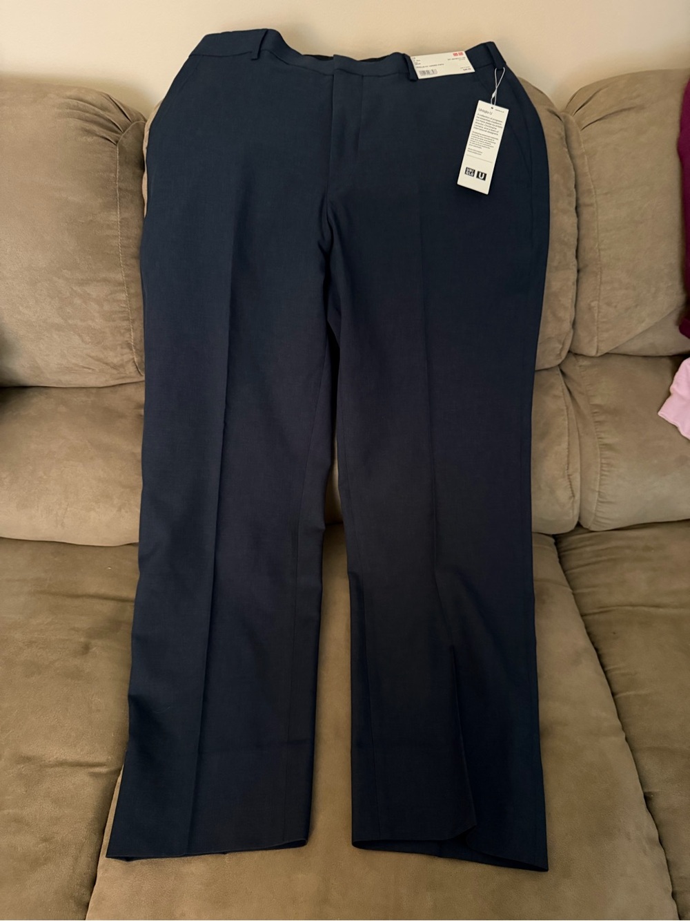 Uniqlo Men's Navy Dress Pants - Straight Leg